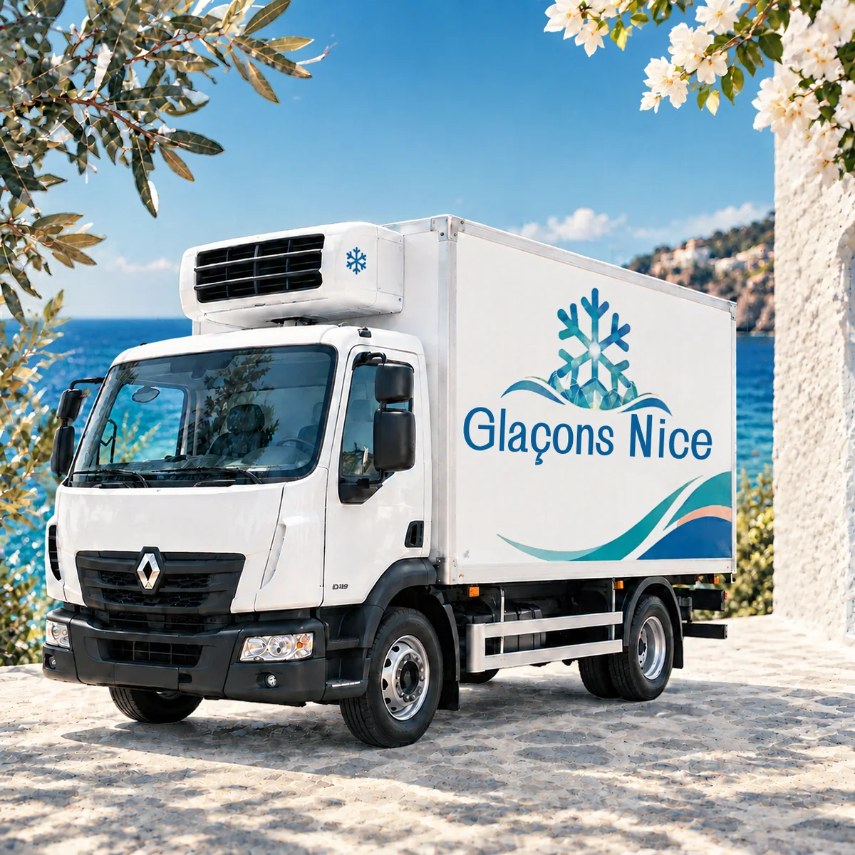 Camion frigorifique Glaçons Nice