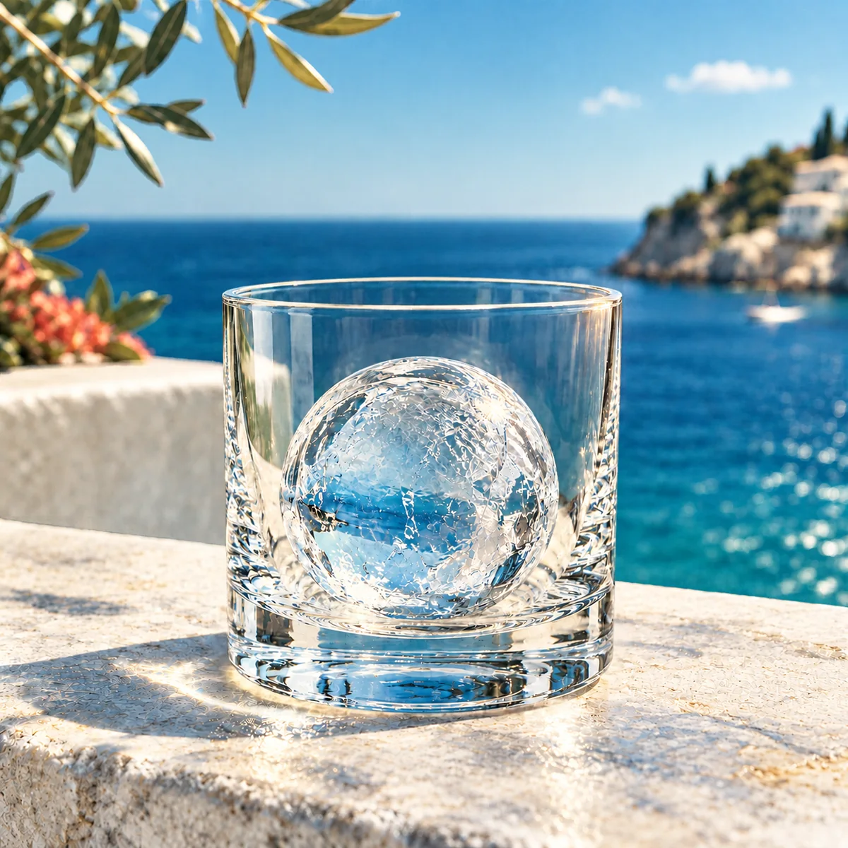 Sphère de glace cristal